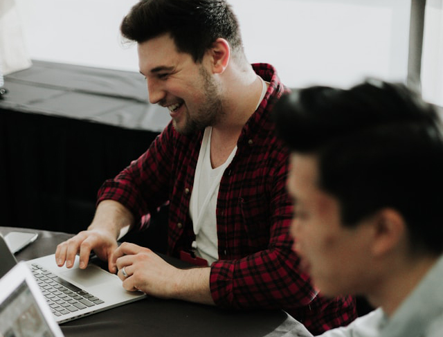 People working on laptops